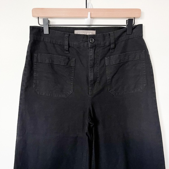 J.Crew Point Sur Wide Leg Crop Pants Black Womens 28 Petite - Picture 4 of 14